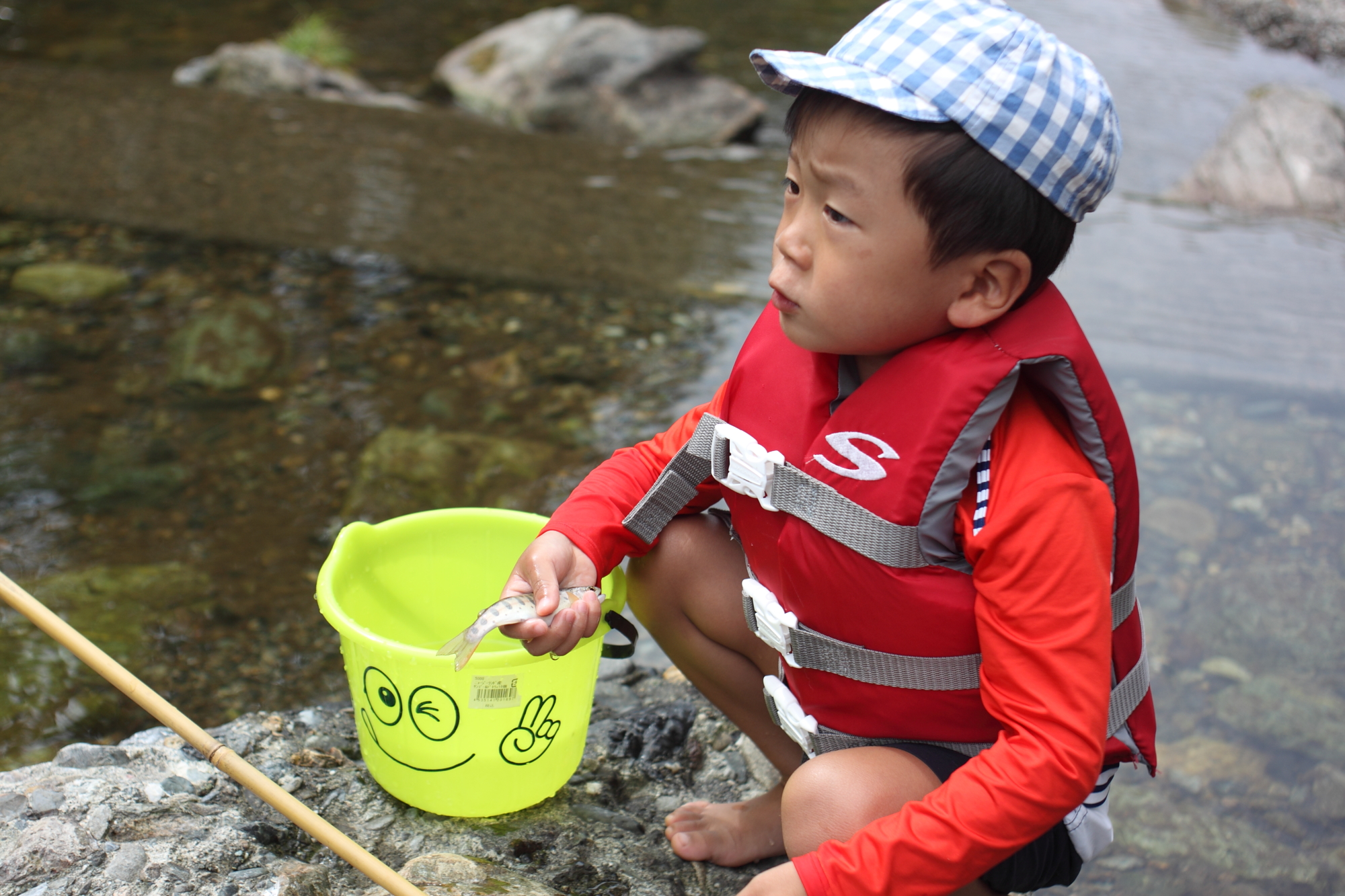 夕飯のおかず、捕まえました。